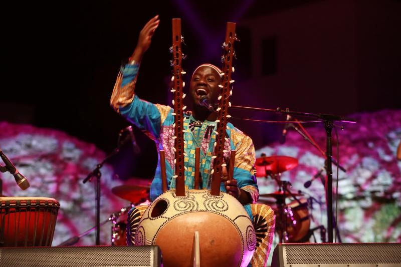 Gradina, 19. Ethnoambient Salona 2016, festival etno glazbe. Seckou Keita. Photo: Miranda Cikotic/PIXSELL