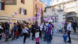 Zadarski Palčići pustili u zrak stotine ljubičastih balona