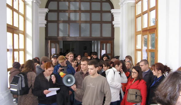 Okupljanje Nezavisne studentske inicijative Zadar (foto Nikola Turcinov)