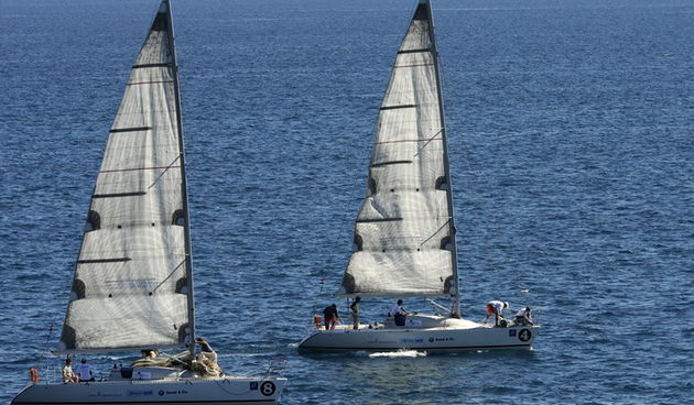 Split, 200910.
Trening jedrilicara dan uoci pocetka match race koji ce se odrzavati ispred splitske luke. Kao i svake godine posjetitelji ce moci uzivati u pogledu sa Sustipana koji puca na regatno polje.
Foto: Paun Paunovic / CROPIX