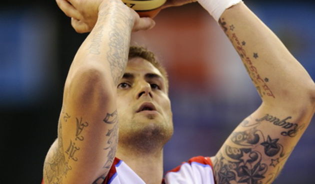 Poznan, 070909.
Arena Poznan.
Europsko prvenstvo u kosarci, 1. kolo skupine A izmedju Hrvatske i Izraela igra se u poljskom gradu Poznan.
Na slici: Mario Kasun.
Foto: Drago Sopta  / CROPIX