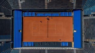 Zračne snimke teniskog terena na VIšnjiku