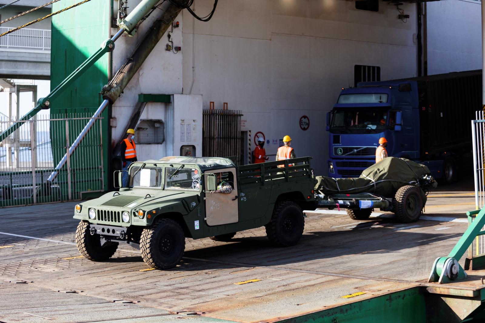 U Gaženicu dopremljena vojna oprema i sredstva za vježbu Immediate Response 21 U Gaženicu dopremljena vojna oprema i sredstva za vježbu Immediate Response 21