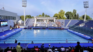 Zagreb, 310810.
Bazen Mladosti, Jarunska 5.
Utakmica zenskog vaterpola u sklopu Europskog prvenstva, izmedju Hrvatske i Rusije.
Na slici: bazen.
Foto: Boris Kovacev / CROPIX Zagreb, 310810.
Bazen Mladosti, Jarunska 5.
Utakmica zenskog vaterpola u sklopu Europskog prvenstva, izmedju Hrvatske i Rusije.
Na slici: bazen.
Foto: Boris Kovacev / CROPIX