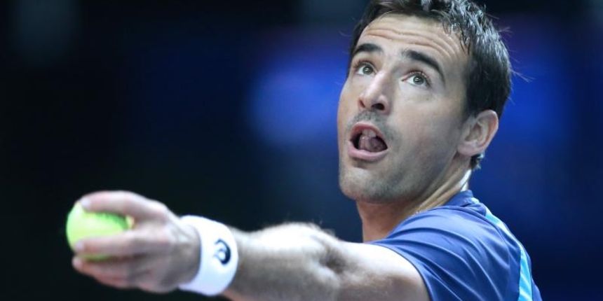 04.02.2015., Dom sportova, Zagreb – 10. ATP turnir PBZ Zagreb Indoors 2015, 1 kolo. Mate Delic (CRO) – Ivan Dodig (CRO). Photo: Sanjin Strukic/PIXSELL