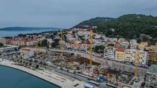 Split: Pogled iz zraka na mjesto gdje je bio hotel Marjan