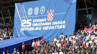 Svečano postrojavanje na stadionu u Kranjčevićevoj u povodu Dana Oružanih snaga Republike Hrvatske. Foto. PIXSELL Svečano postrojavanje na stadionu u Kranjčevićevoj u povodu Dana Oružanih snaga Republike Hrvatske. Foto. PIXSELL