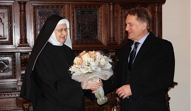 Časna majka Anastazija Čizmin i Božidar Kalmeta