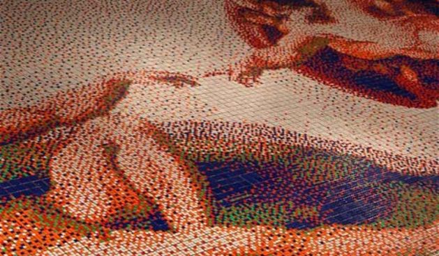 Michelangelovo remek-djelo od Rubikovih kocaka, foto: SOLENT