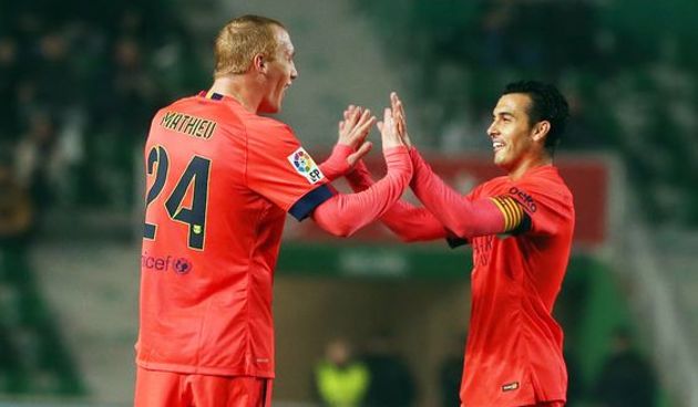 Mathieu i Pedro, foto: fcbarcelona.cat