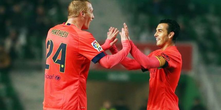 Mathieu i Pedro, foto: fcbarcelona.cat Mathieu i Pedro, foto: fcbarcelona.cat