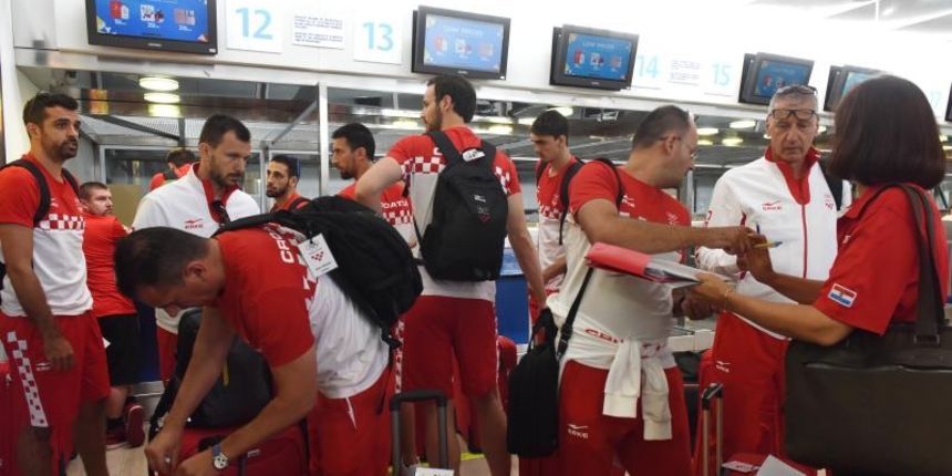 Kosarkaska reprezentacija otputovala je na Olimpijske igre u Rio. Photo: Davor Visnjic/PIXSELL