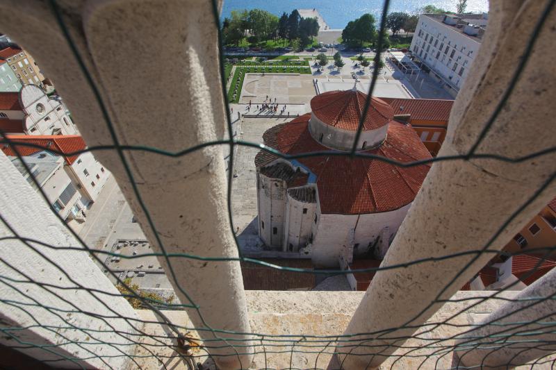 Zadar: Panoramski pogled na grad sa zvonika svete Stošije, foto: Filip Brala/PIXSELL