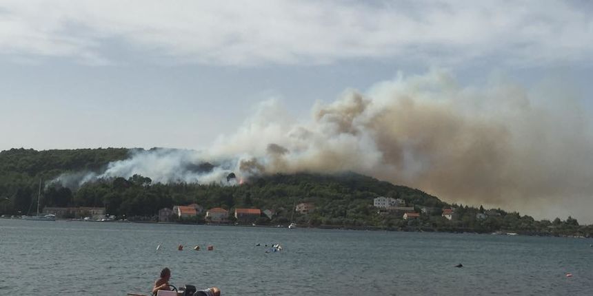 Šumski požar u Malom Lukoranu, Foto: Valentin Bakota Šumski požar u Malom Lukoranu, Foto: Valentin Bakota