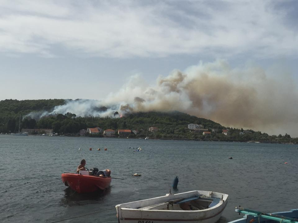 Šumski požar u Malom Lukoranu, Foto: Valentin Bakota Šumski požar u Malom Lukoranu, Foto: Valentin Bakota