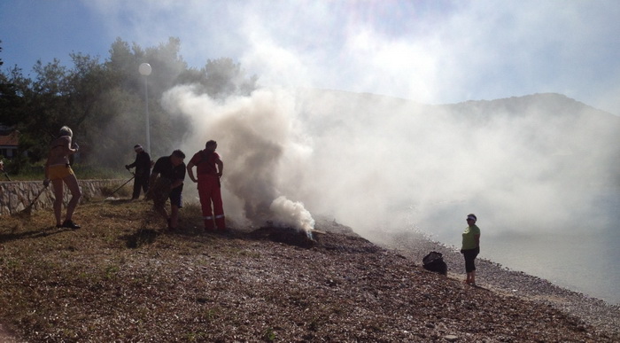 Premuda: Akcija čišćenja plaže “Zad crikve”, Foto: Ivana, Eva, Mia i Lea
