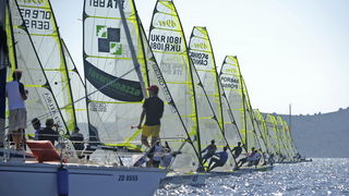 Zadar, 020909.
Europsko prvenstvo u jedrenju za klasu 49er 2009.
Danas se vozi treci dan regata na Europskom prvenstvu u klasi  49er koje se odrzava od 29. kolovoza do 5. rujna u organizaciji JK Uskok. 
Iako se start odgodio za vise od 2 sata odrzana su d