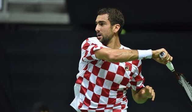 Polufinale Davis Cupa, Hrvatska – Francuska, 2. meč, Marin Čilić – Lucas Pouille. Photo: Hrvoje Jelavić/PIXSELL