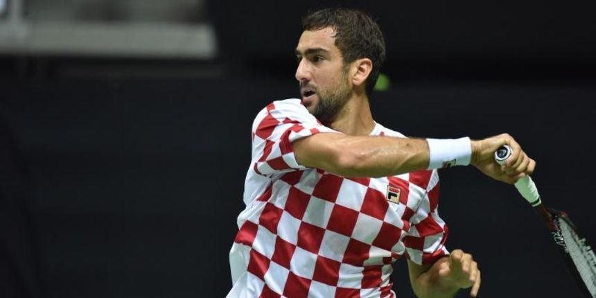 Polufinale Davis Cupa, Hrvatska – Francuska, 2. meč, Marin Čilić – Lucas Pouille. Photo: Hrvoje Jelavić/PIXSELL Polufinale Davis Cupa, Hrvatska – Francuska, 2. meč, Marin Čilić – Lucas Pouille. Photo: Hrvoje Jelavić/PIXSELL