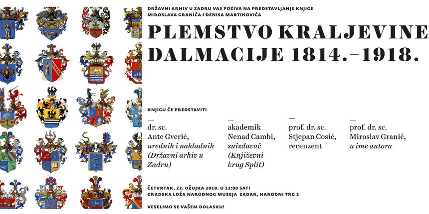 Predstavljanje knjige “Plemstvo Kraljevine Dalmacije 1814.-1918.” u Gradskoj loži