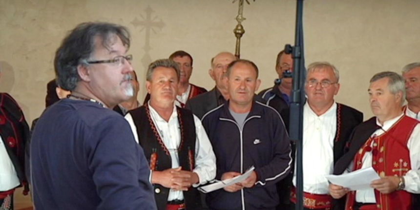 Joško Ćaleta sa pučkim crkvenim pjevačima iz Pridrage Joško Ćaleta sa pučkim crkvenim pjevačima iz Pridrage