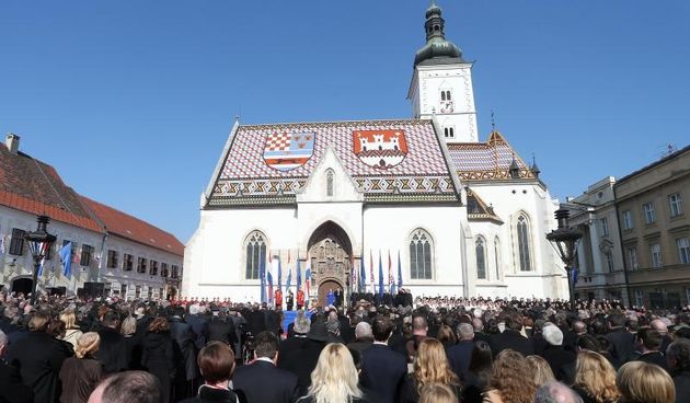 Inauguracija predsjednice Kolinde Grabar Kitarović na Trgu sv. Marka, Foto: Photo: HINA/POOL/PIXSELL