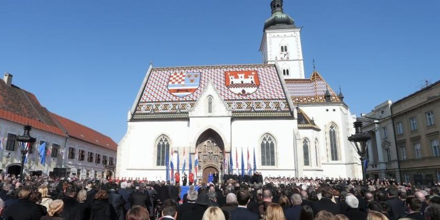 Inauguracija predsjednice Kolinde Grabar Kitarović na Trgu sv. Marka, Foto: Photo: HINA/POOL/PIXSELL