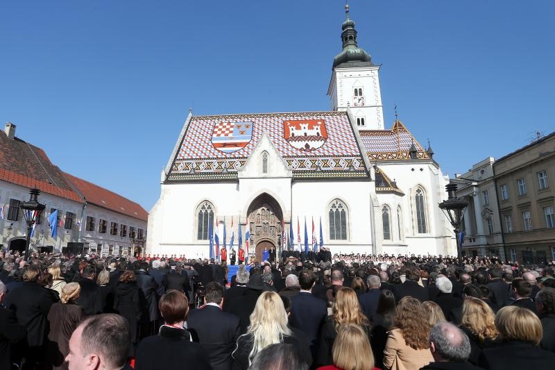 Inauguracija predsjednice Kolinde Grabar Kitarović na Trgu sv. Marka, Foto: Photo: HINA/POOL/PIXSELL