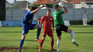 Zadar, 260513.
Stadion Stanovi.
Utakmica MAXtv 1. HNL izmedju Zadra i Splita.
Foto: Luka Gerlanc / CROPIX