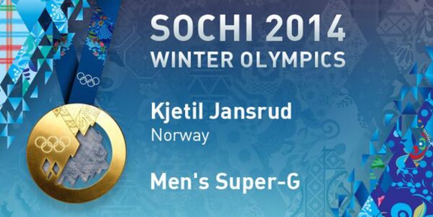 OI 2014: Kjetil Jansrud )Nor) zzlani u superveleslalomu OI 2014: Kjetil Jansrud )Nor) zzlani u superveleslalomu
