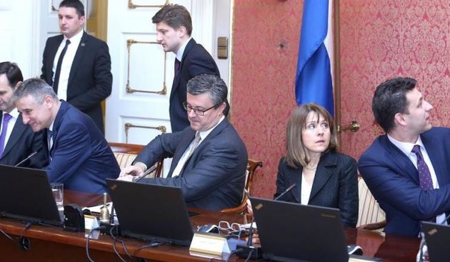 Zagreb – Vlada RH je na danasnjoj sjednici predstavila smjernice za izradu novog proracuna. Miro Kovac, Tomislav Karamarko, Zdravko Maric, Tihomir Oreskovic, Bozo Petrov. Photo: Patrik Macek/PIXSELL