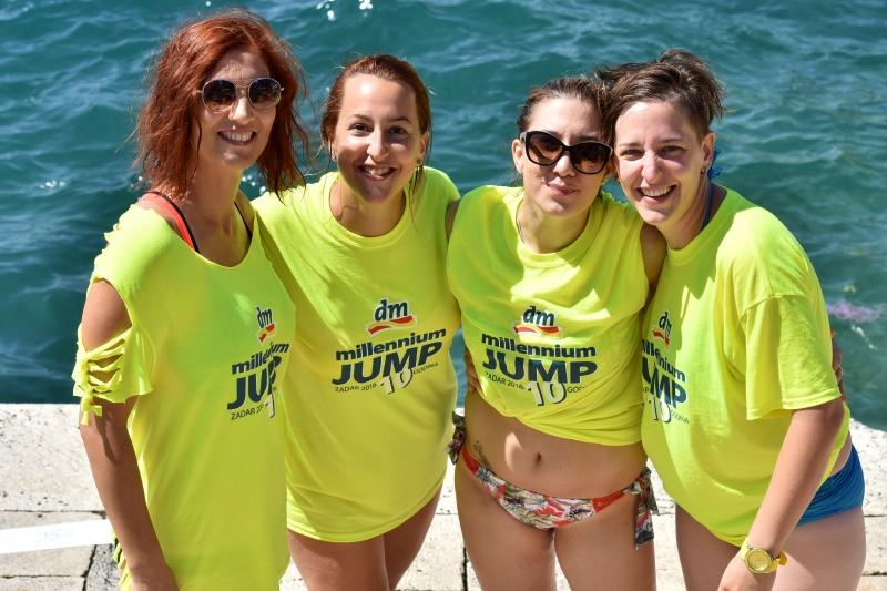 Jubilarni 10. dm Millennium Jump na zadarskoj rivi, Photo: Dino Stanin/PIXSELL Jubilarni 10. dm Millennium Jump na zadarskoj rivi, Photo: Dino Stanin/PIXSELL