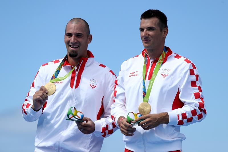 Rio de Janeiro, Brazil – Braća Sinkovic, Martin i Valent, osvajači su olimpijske zlatne medalje u utrci dvojaca na pariće.  Photo: Igor Kralj/PIXSELL