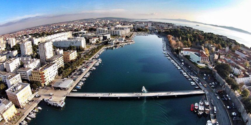 Zadar iz zraka: Branimir, most, Jazine. Foto: Luka Nolden