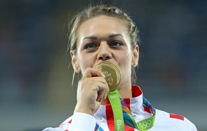 PI Rio de Janeiro, ceremonija dodjele medalja u ženskom disku: zlatnu medalju osvojila je Sandra Perković. Photo: Igor Kralj/PIXSELL PI Rio de Janeiro, ceremonija dodjele medalja u ženskom disku: zlatnu medalju osvojila je Sandra Perković. Photo: Igor Kralj/PIXSELL