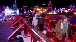 Cazma, 171210.
Grabovnica pokraj Cazme.
Imanje obitelji Salaj.
Predsjednica Vlade Jadranka Kosor svecano je upalili lampice na imanju obitelji Salaj u okviru Bozicne price u Cazmi.
Na imanju je ove godine upaljeno 1100000 lampica.
Prigodom otvorenja bio j