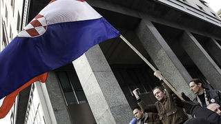 Zadarski branitelji na prosvjedu u Zagrebu 26. veljace 2011, Foto: Leo Banic Zadarski branitelji na prosvjedu u Zagrebu 26. veljace 2011, Foto: Leo Banic