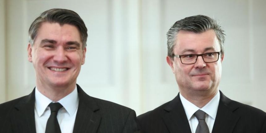 Zoran Milanović i Tihomir Orešković. Photo: Sanjin Strukic/PIXSELL