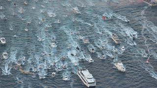 Splićani ispratili Olivera na posljednju plovidbu – fotografije iz zraka