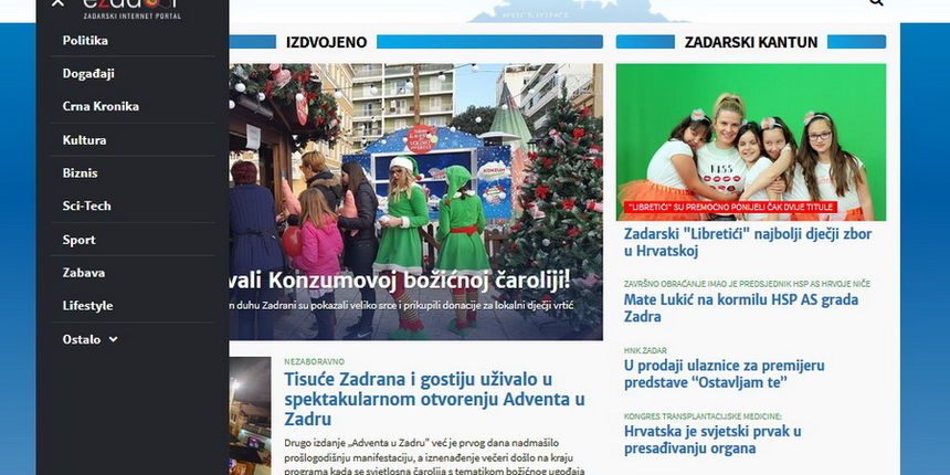 Redizajniran portal eZadar.hr