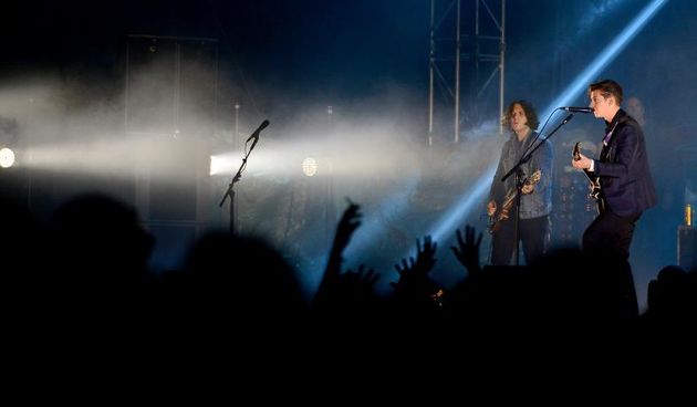 25.06.2013., Zagreb – INmusic festival na zagrebackom jezeru Jarun unatoc losem vremenu okupio je veliki broj posjetitelja. Nastup benda Arctic Monkeys. Photo: Marko Prpic/PIXSELL