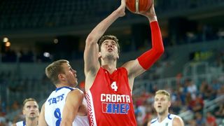 Arena Zagreb, Zagreb – Pripremni turnir za EuroBasket 2015., Hrvatska – Estonija. Photo: Igor Kralj i Marko Lukunic/PIXSELL Arena Zagreb, Zagreb – Pripremni turnir za EuroBasket 2015., Hrvatska – Estonija. Photo: Igor Kralj i Marko Lukunic/PIXSELL