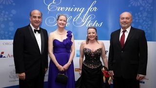 Pod potkroviteljstvom Americke gospodarske komore i americkog veleposlanstva u hotelu Sheraton odrzana je humanitarna vecera za razminiravanje. Kenneth Merten, Susan Merten, Ivan Vidakovic, Andrea Doko Jelusic. Photo: Grgur Zucko/PIXSELL