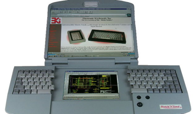 Laptop sa dva ekrana (foto: electronickeyboards.com)