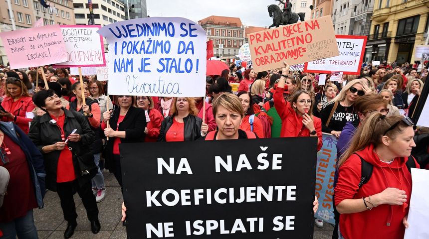 prosvjed odgojitelja prosvjed odgojitelja