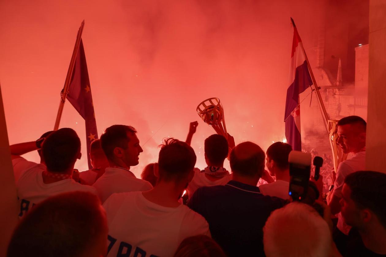 Zadar: Doček košarkaša Zadra nakon osvajanja naslova prvaka Hrvatske