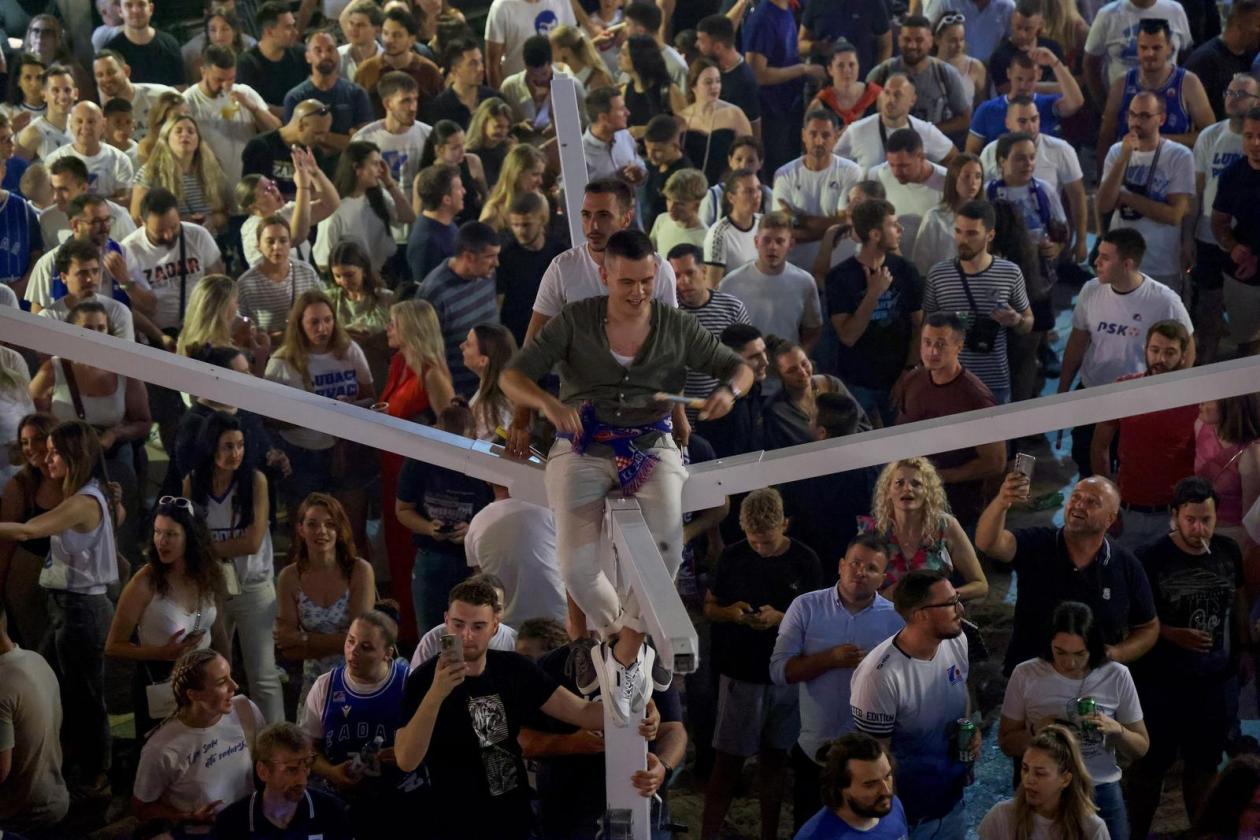 Zadar: Doček košarkaša Zadra nakon osvajanja naslova prvaka Hrvatske