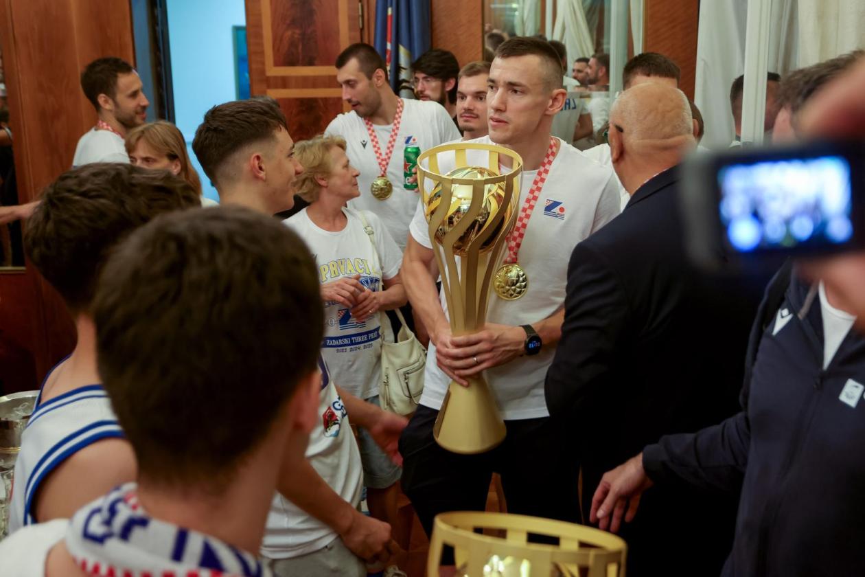 Zadar: Doček košarkaša Zadra nakon osvajanja naslova prvaka Hrvatske