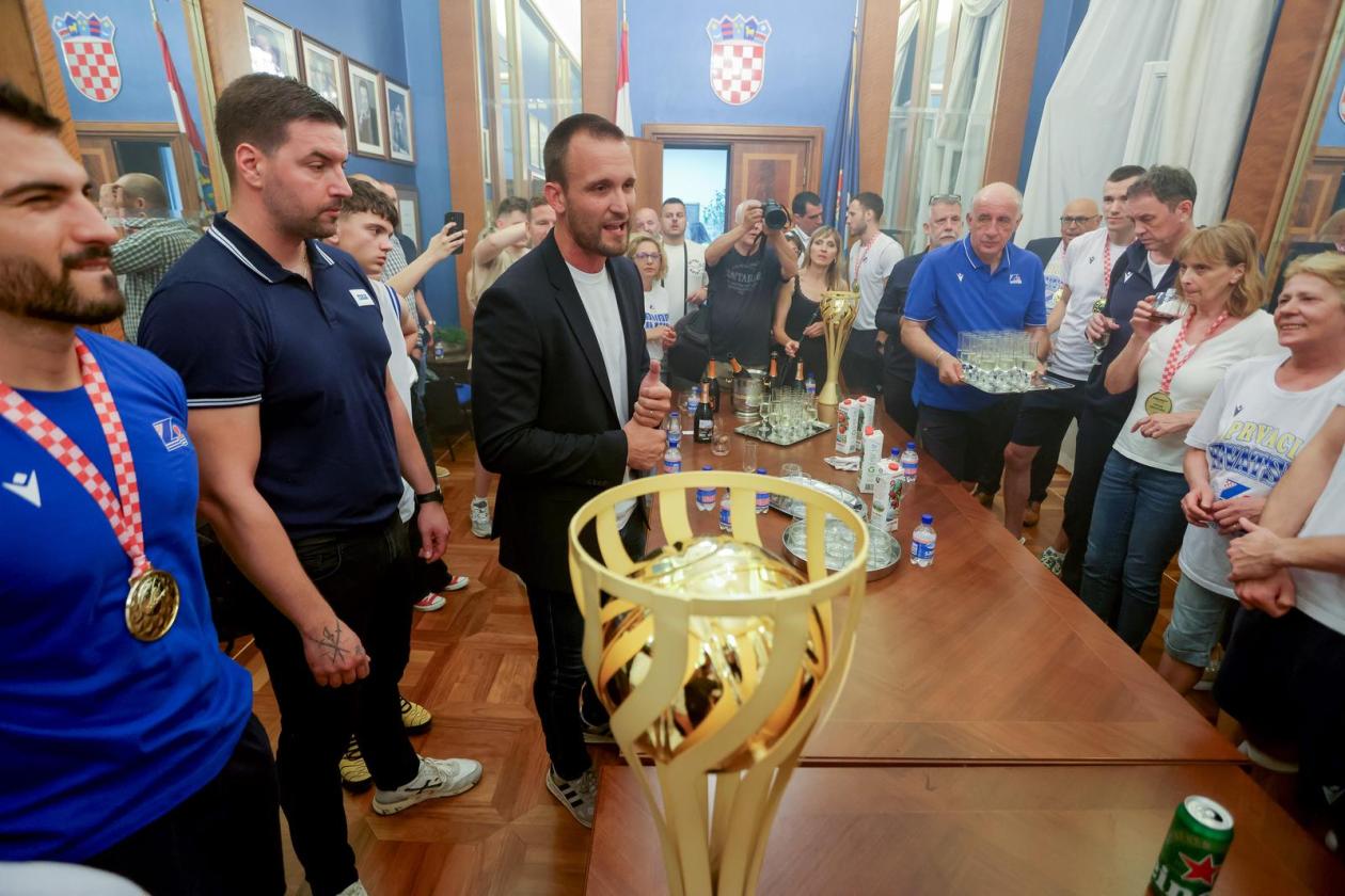 Zadar: Doček košarkaša Zadra nakon osvajanja naslova prvaka Hrvatske