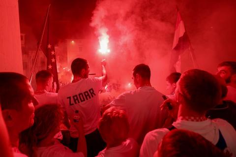 Zadar: Doček košarkaša Zadra nakon osvajanja naslova prvaka Hrvatske